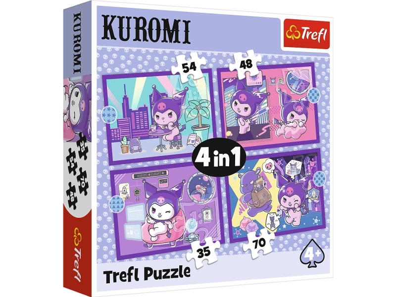 Trefl Puzzle 4In1 Kuromi, Kuromi Day - 207 Elemente Insgesamt (34676)