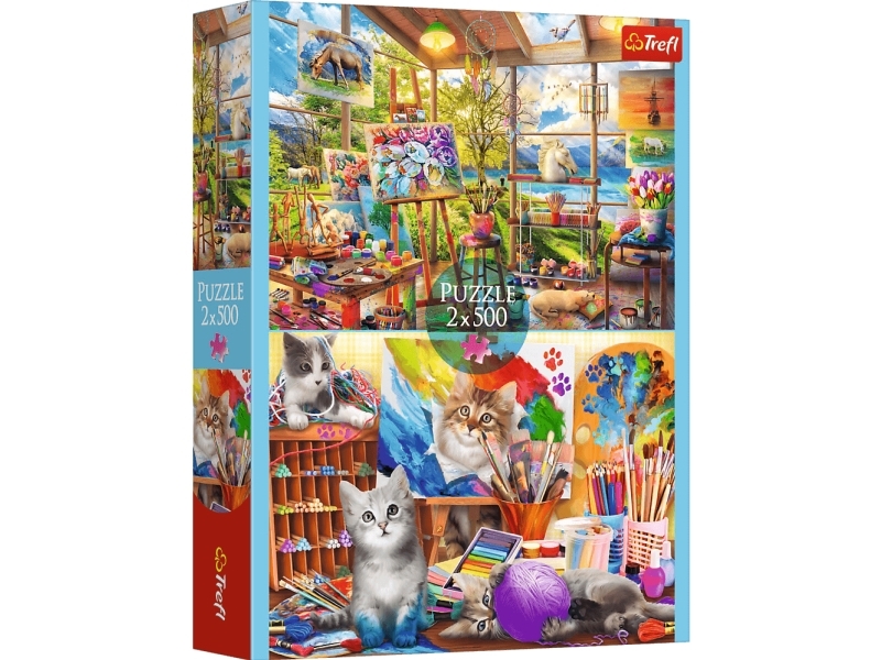 Puzzle 2X500 Die Kunst Des Malens 37530