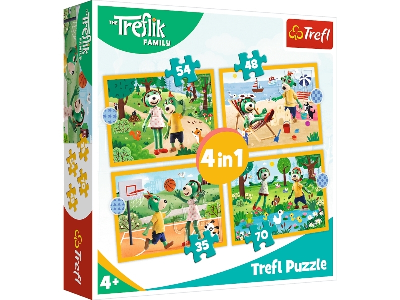 Trefl Puzzle 4In1 Trefliki Im Urlaub Trefl