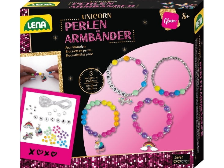 Lena 42708, Smykkefremstillingssæt Til Armbånd Til Børn, 8 År, Flerfarvet