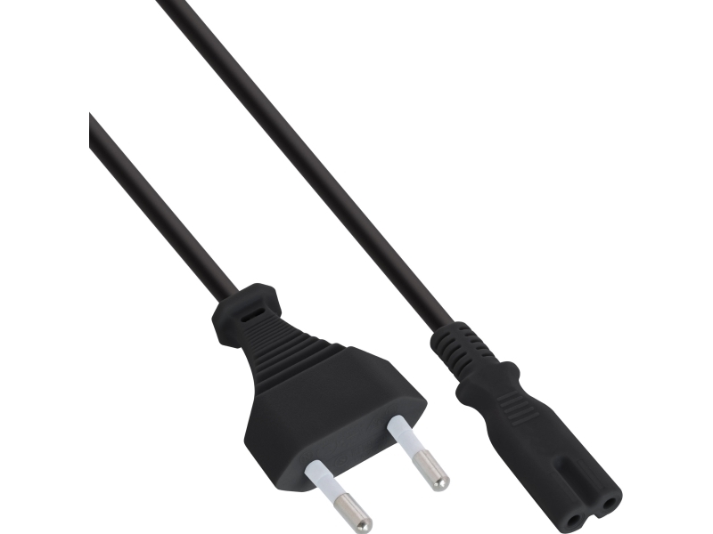 Inline 70 Bulk Pack Netkabel Netstik Til Euro 8 C7-Stik 1 - Kabel - Strøm/Strømforsyning - 1,5 M (B-16654S)