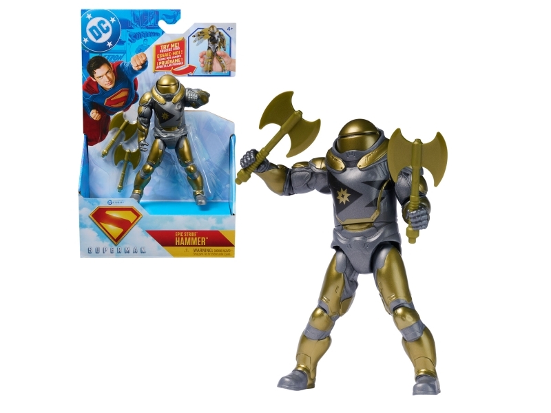 Dc Comics Sup Fgr 6In Batl Attack Feat Hammer Gml, 4 År, Guld, Grå
