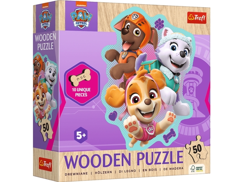 Trefl Holzpuzzle 50 Elemente Psi-Patrouille Eine Lustige Bande Von Hunden