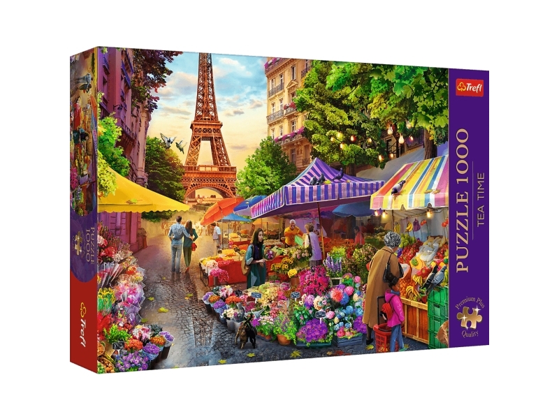 Trefl Puzzle 1000 Elemente Premium Plus Qualität Blumenmarkt, Paris