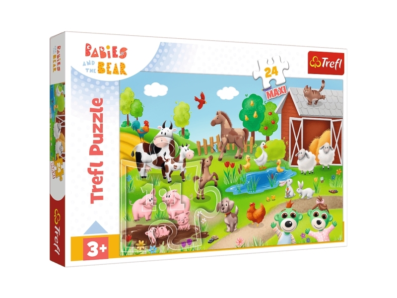 Puzzle 24 Teile Maxi Bobbies Und Teddybären, Bobbies Und Tiere Trefl