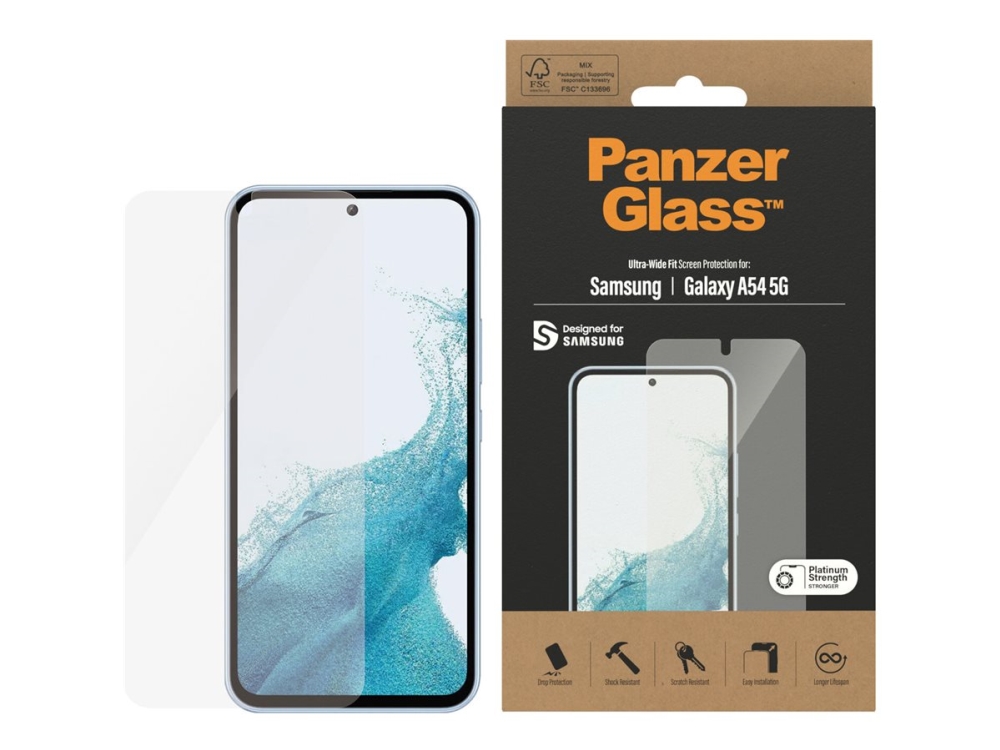Panzerglass - Skærmbeskytter For Mobiltelefon - Glas - For Samsung Galaxy A54