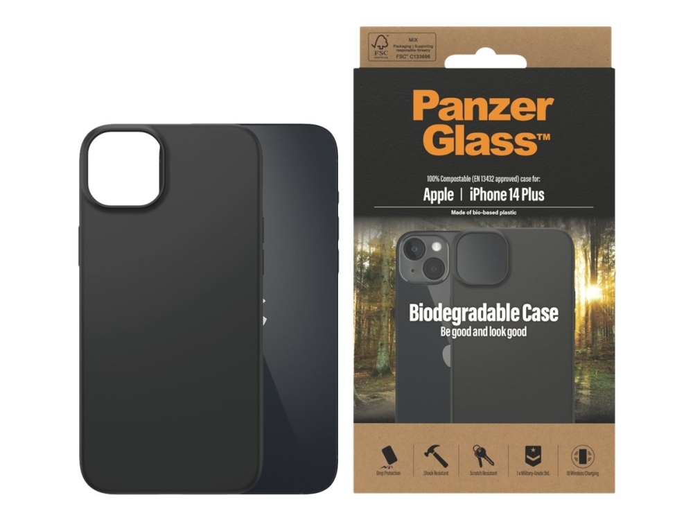 Panzerglass Biodegradable, Cover, Apple, 17 Cm (6.7 Zoll), Schwarz