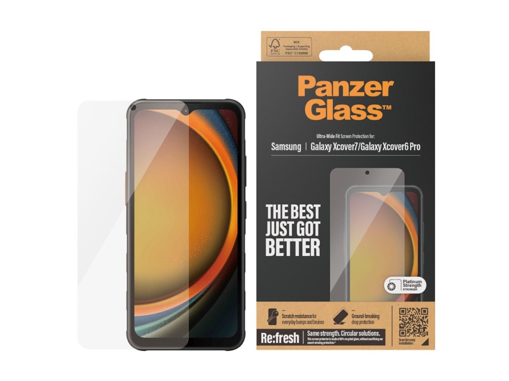 Panzerglass Displayschutz Samsung Galaxy Xcover7 | Xcover6 Pro | Ultra-Wide Fit, Samsung, Samsung - Galaxy Xcover 6 Pro, Samsung - Galaxy Xcover 7,