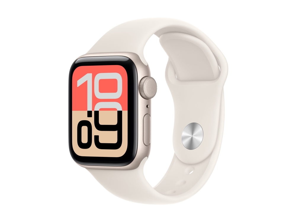 Apple Watch SE 3&nbsp;GPS 40mm&nbsp;Starlight Aluminium Case with Starlight Sport Band - M/L
