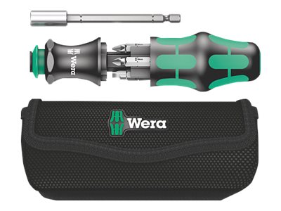 Wera Kraftform Kompakt 28 - Skruetrækkerhåndtag Med Bit Og Adaptersæt - 6 Stykker