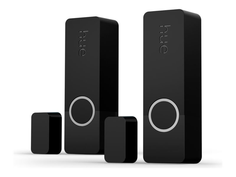 Philips Hue Secure Contact sensor - Dør- og vinduessensor - trådløs - ZigBee - sort (pakke med 2)