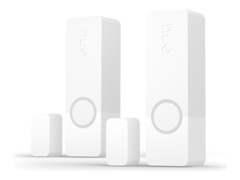 Philips Hue Secure Contact Sensor - Dør- Og Vinduessensor - Trådløs - Zigbee - Hvid (Pakke Med 2)