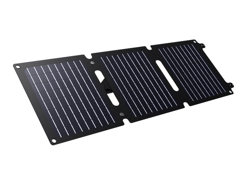 Zuny - Solarpanel - bærbar - 20 Watt - 2 output-stikforbindelser (24 pin USB-C, USB) - sort