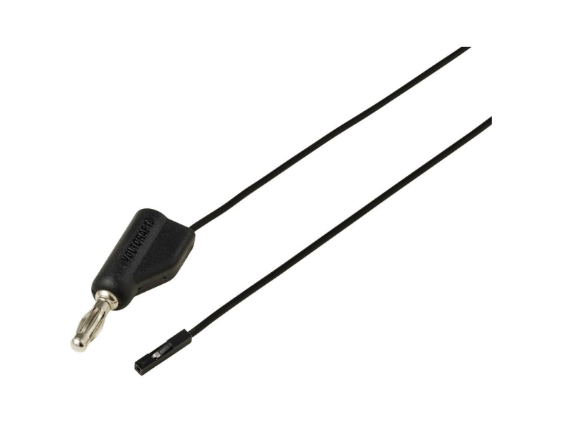 VOLTCRAFT MSL-315 schwarz Prøveledning Stik 4 mm Bøsning 0,64 mm 1 m Sort 1 stk