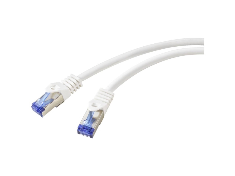 Renkforce Rf-6830456 Rj45 Netværkskabel, Patchkabel Cat 6A S/Ftp 5.00 M Hvid 1 Stk