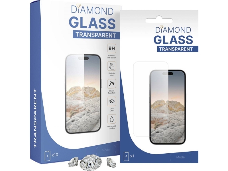 Pt Line Diamond Glass Anti-Static Displaybeskyttelsesglas Apple Iphone 17 Pro, Iphone 17 1 Stk Ridsefast 234577