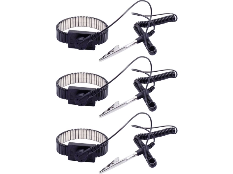 Quadrios Esd-Håndledsbånd Sort Trykknap 10 Mm