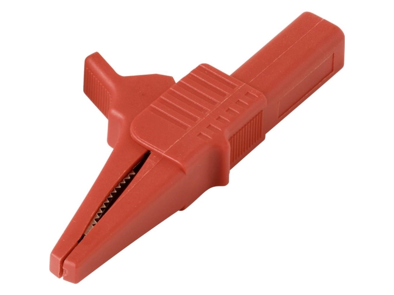 VOLTCRAFT MSK-125 Krokodilleklemme Kort CAT II 300 V 10 A. Rød