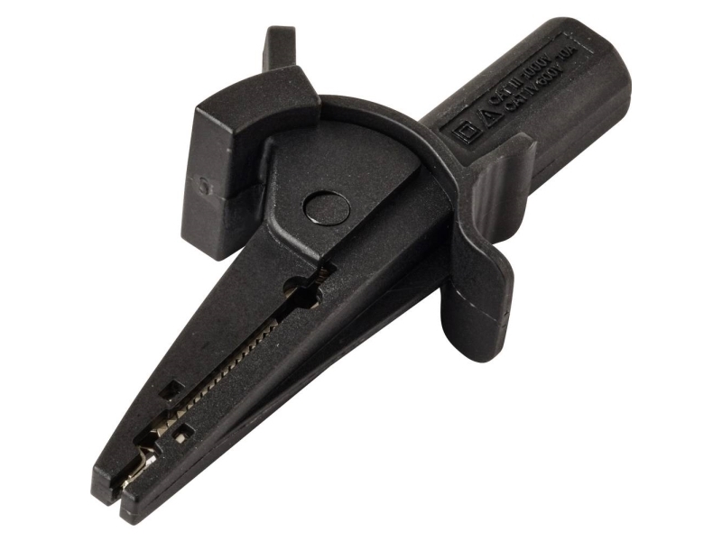 VOLTCRAFT MSK-130 Krokodilleklemme Lige CAT IV 600 V, CAT III 1000 V 10 A. Sort