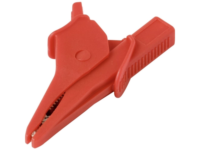 VOLTCRAFT MSK-135 Krokodilleklemme Krum CAT IV 600 V, CAT III 1000 V 10 A Rød