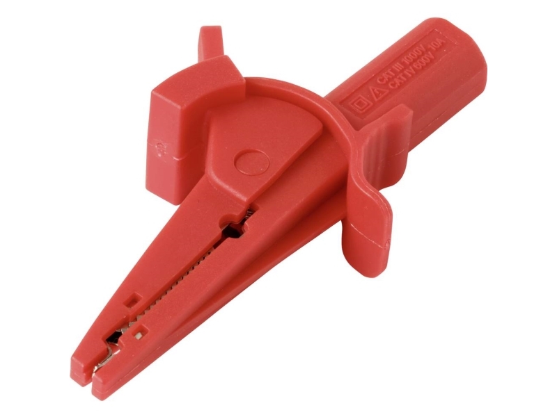 Voltcraft MSK-130 rot Krokodilklämma Steckanschluss 4 mm CAT IV 600 V III 1000 V (VC-17155595) | EL Artiklar - Andra EL - krokodilnäbb | GameStuff