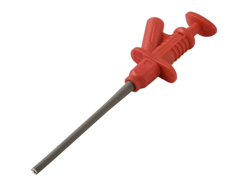 Voltcraft MSK-122 röd säkerhetsklämma testprob plug-in anslutning 4 mm CAT II 1000 V (VC-17155665) | EL Artiklar - Andra EL - krokodilnäbb | GameStuff