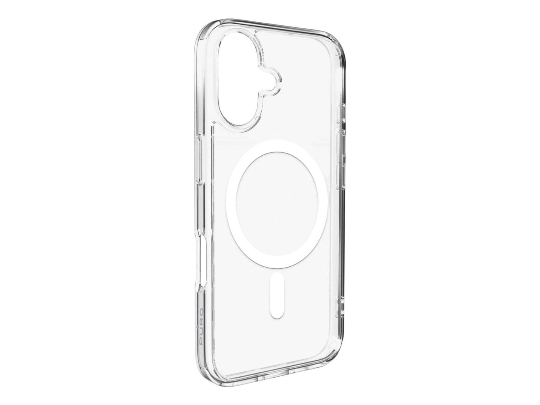 Puro Lite Mag Tpu+Pc-Cover Kompatibelt Med Magsafe Til Iphone 17 - Transparent Med Hvid Ring
