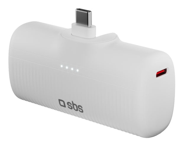 SBS TEBB5000PLUGWGRS, 5000 mAh, Valkoinen