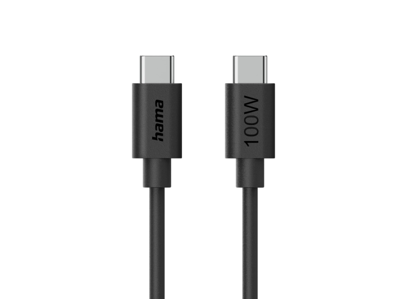 Hama 00086448, 1,2 M, Usb C, Usb C, Usb 2.0, Sort