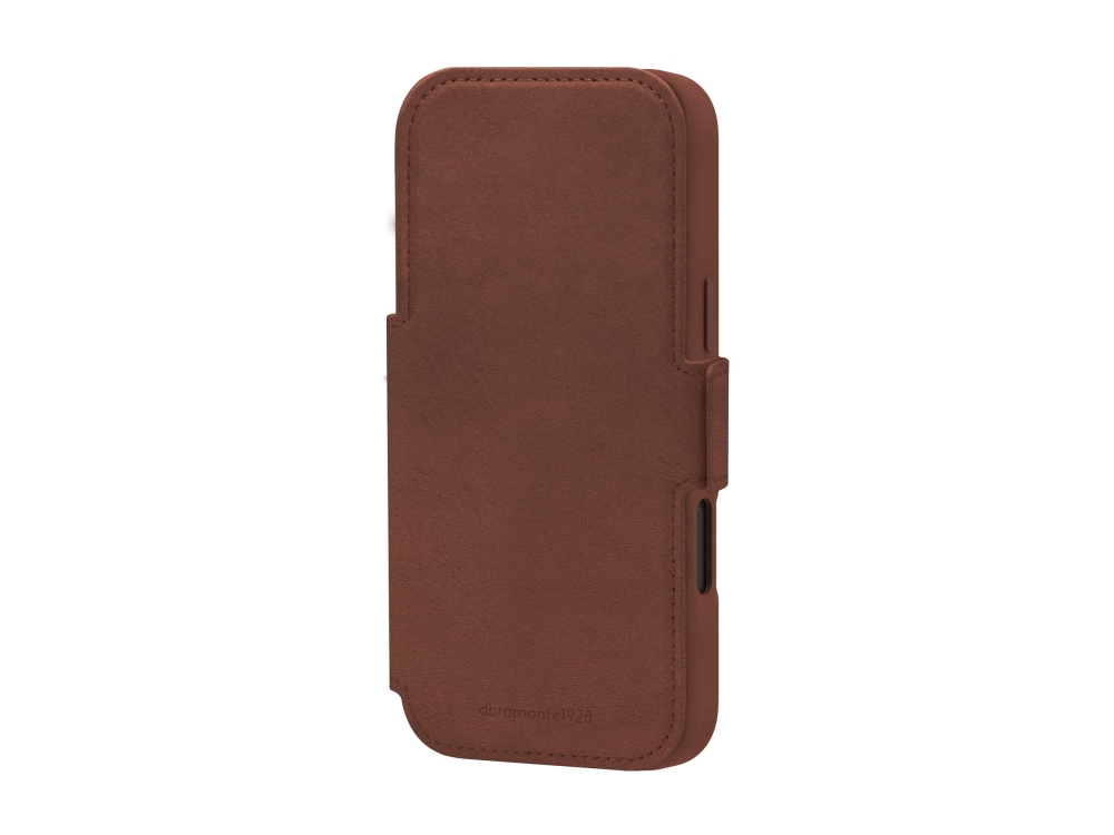 Dbramante1928 Lynge - Flip-Hülle Für Mobiltelefon - Magsafe-Kompatibilität - Vollnarbenleder - Dark Tan