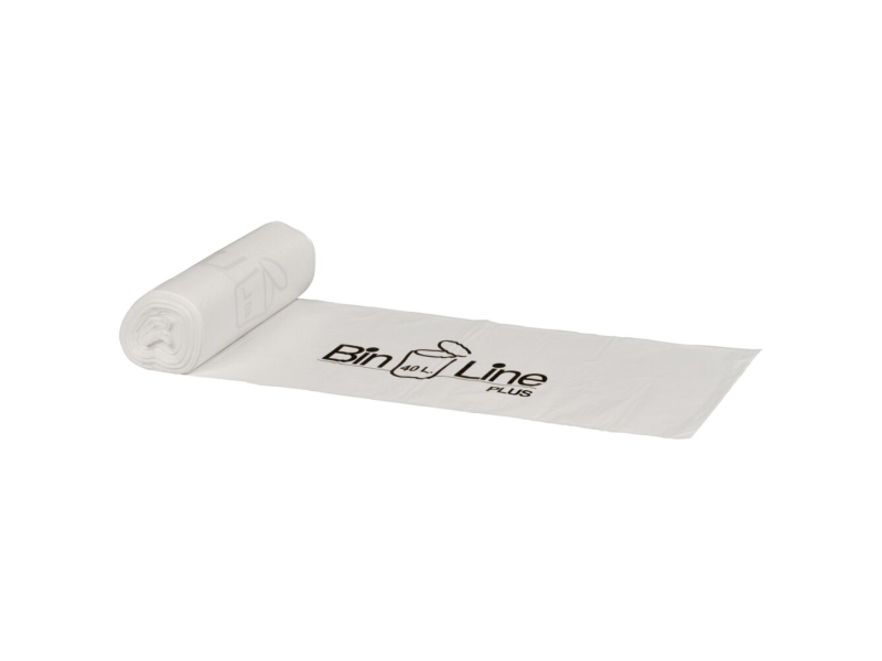 Spandepose Med Stjernebund, Abena Bin-Line Plus, 40 L, Klar, Lldpe/Virgin - (12 Stk.)