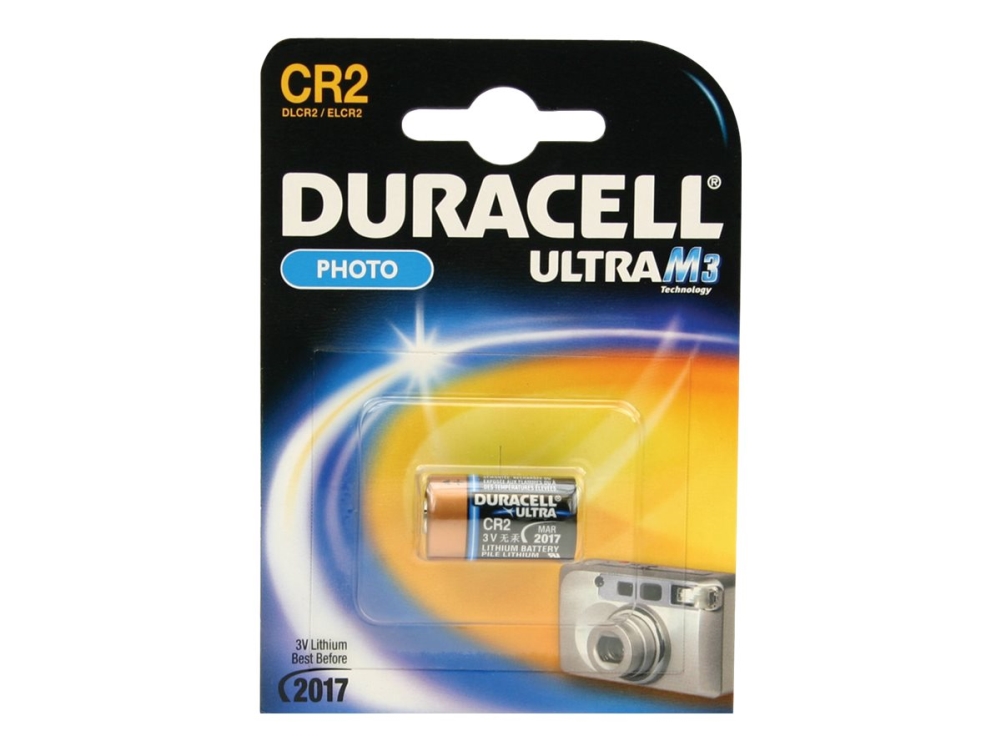 Foto batteri Lithium 3,0V, CR2, Duracell Ultra