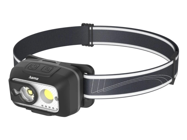 Hama Hl500-C, Stirnband-Taschenlampe, Schwarz, Grau, Kunststoff, Bewegungssensor, Ip44, Led