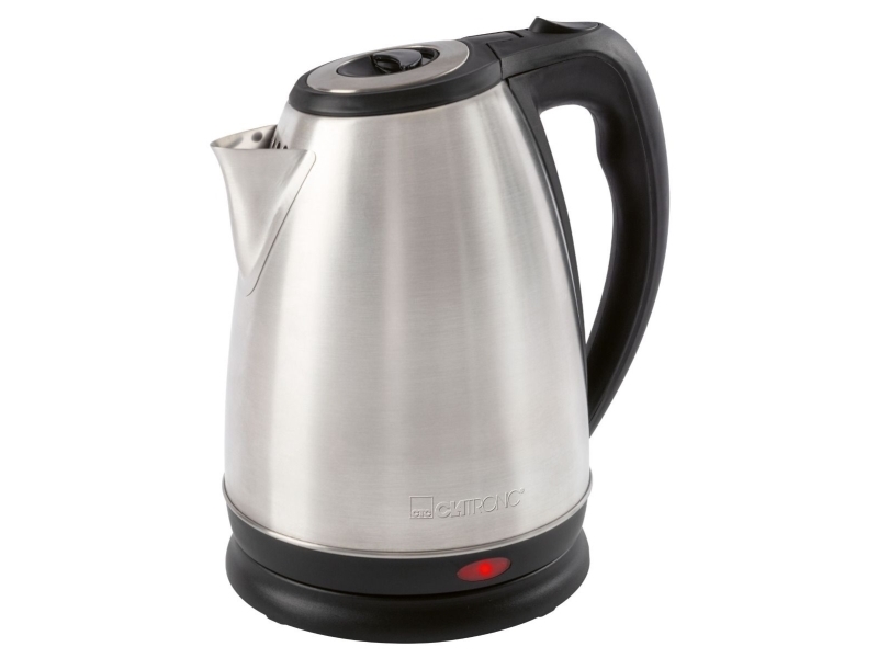 Clatronic Wks 3830, 1,7 L, 2200 W, Schwarz, Edelstahl, Edelstahl, Überhitzungsschutz, Drahtlos