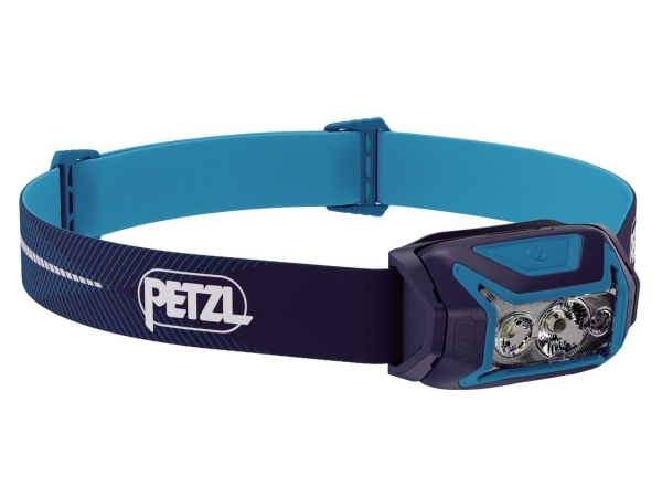 Petzl Actik Core, Hovedbånd lommelygte, Blå, Knapper, Batteriniveau, IPX4, LED