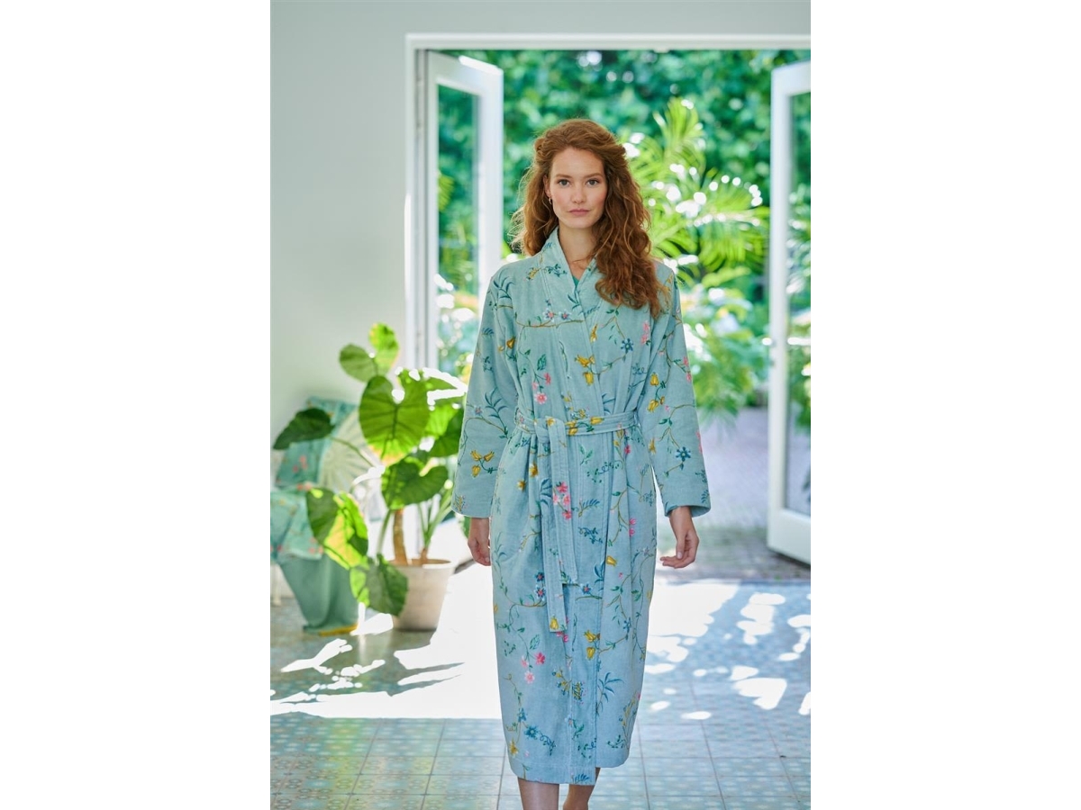 Pip Studio Pip Studio Bathrobe Les Fleurs Blue S