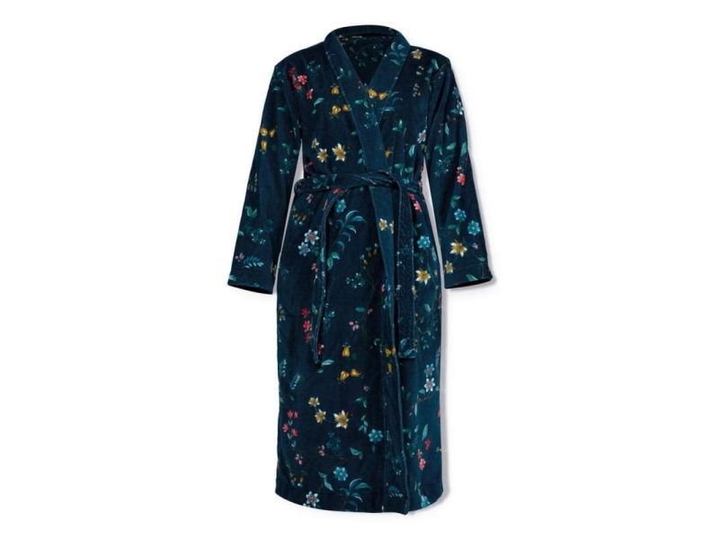 Pip Studio Pip Studio Bathrobe Les Fleurs Dark Blue Xs