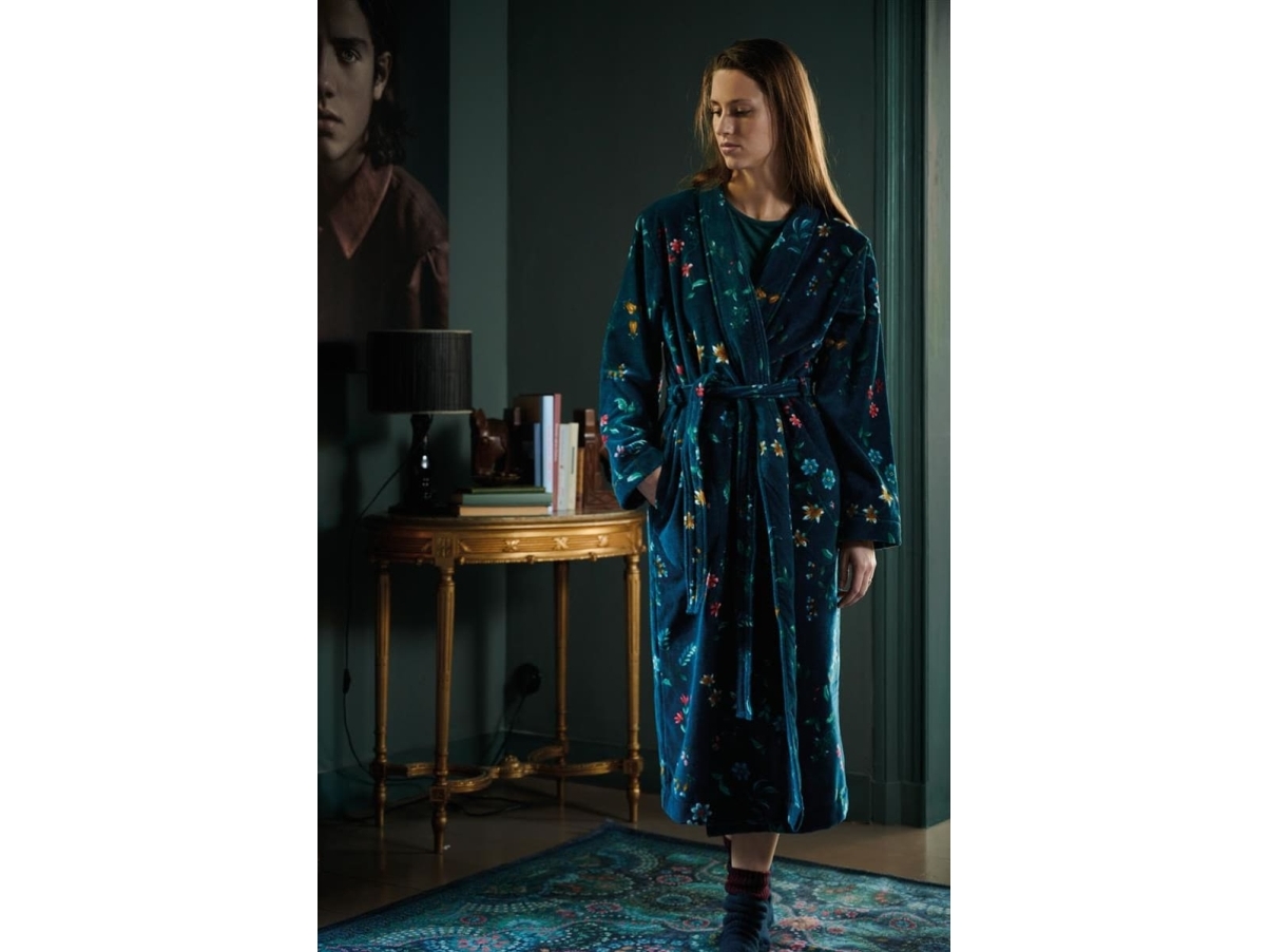PIP Studio Pip Studio Bathrobe Les Fleurs Dark Blue XS