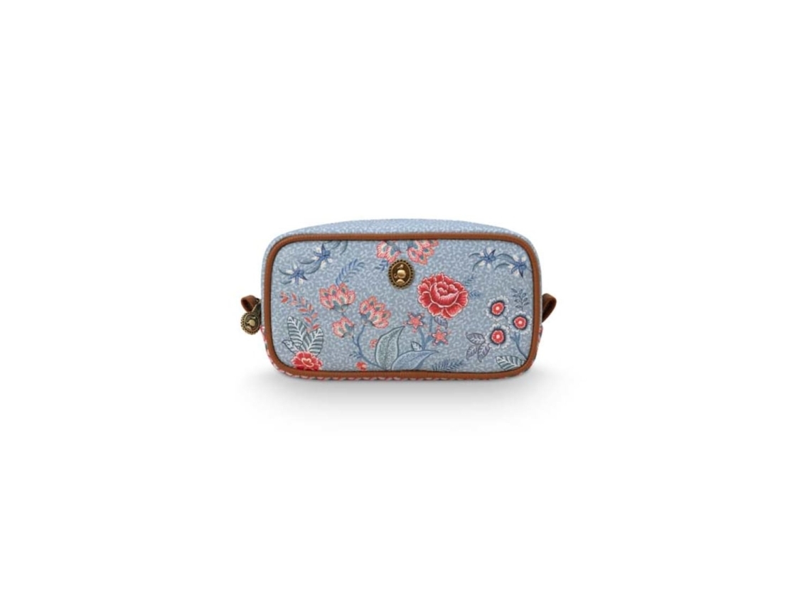 PIP Studio Square Small Flower Festival Light Blue 20x10.5x7.5cm | Smink - Sminktillbehör - Sminkväskor | GameStuff