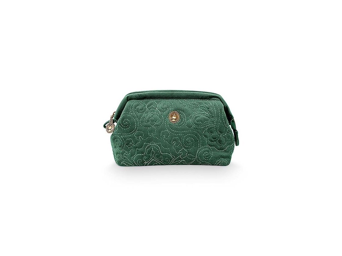 Pip Studio Small Velvet Quilted Green 19X12x8.5Cm