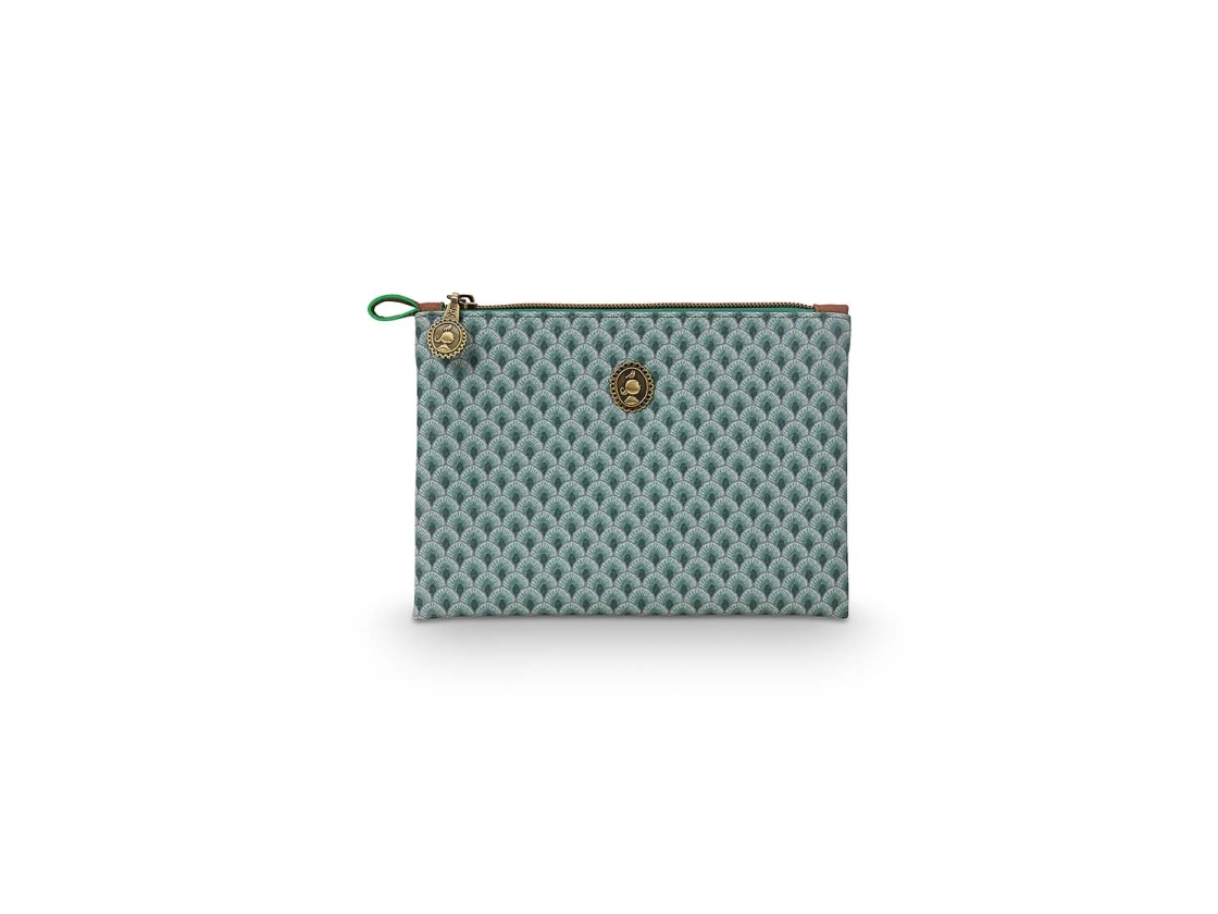 PIP Studio Cosmetic Flat Pouch Small Kyoto Festival/Suki Green 19.5x13x1cm | Utomhus - Väskor & Resväskor - Toalettpåsar | GameStuff