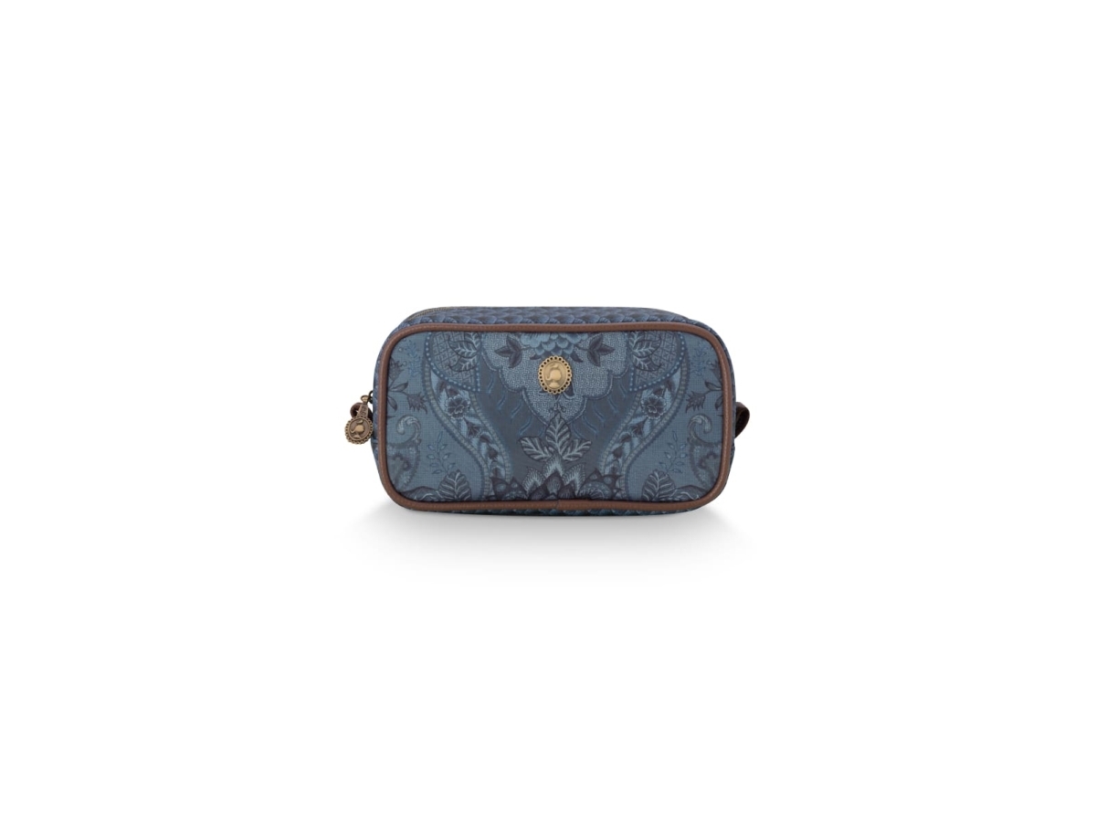Kosmetiktasche Quadratisch Klein Kyoto Festival Indigo Blau 20X10.5X7.5Cm