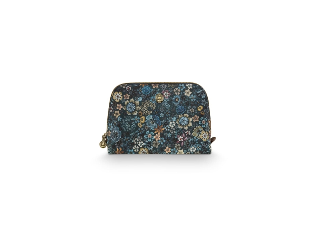 PIP Studio Coby Cosmetic Bag Triangle Medium Tutti i Fiori Blue 24/17x16.5x8cm