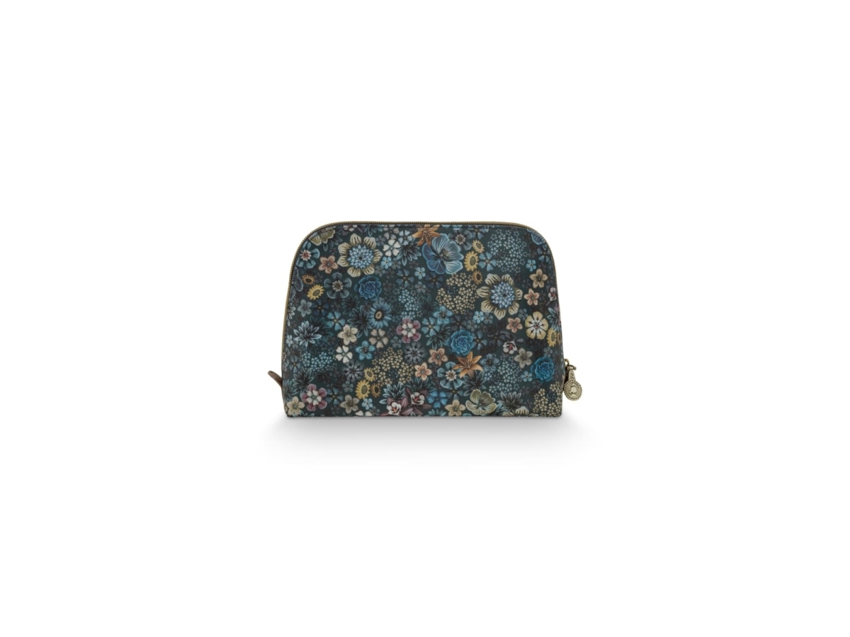 Pip Studio Coby Cosmetic Bag Triangle Medium Tutti I Fiori Blue 24/17X16.5X8cm