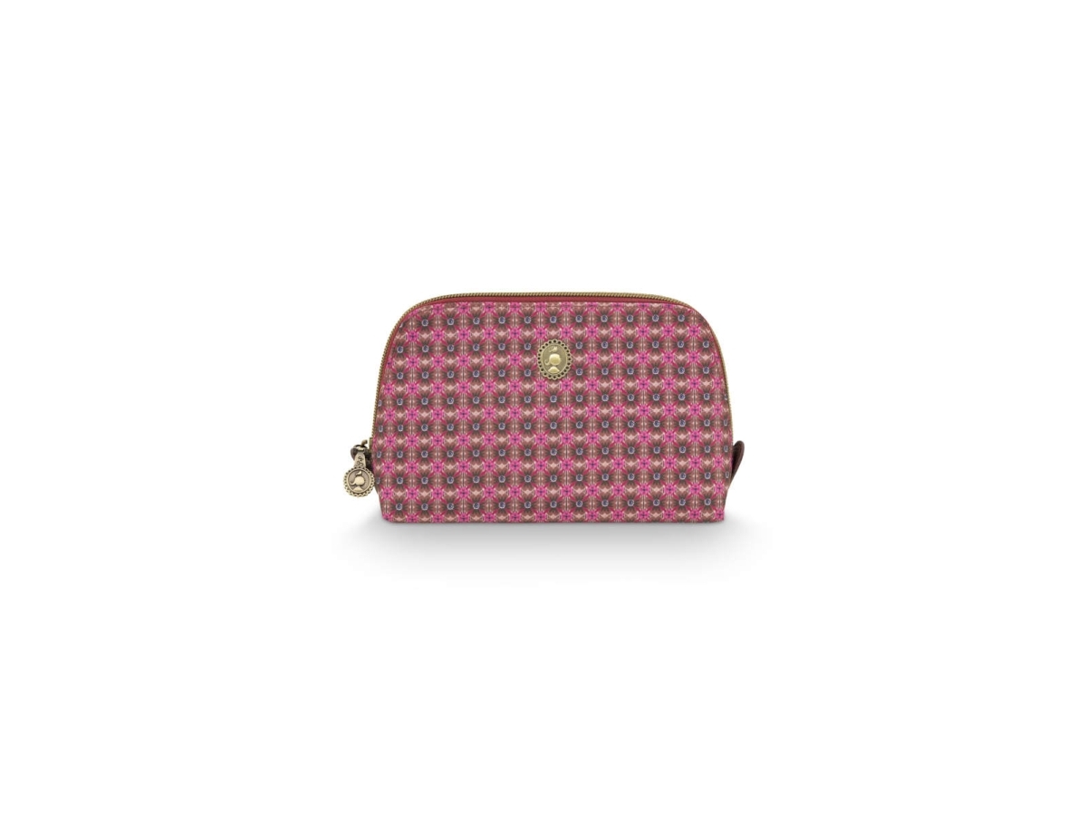 PIP Studio Coby Cosmetic Bag Triangle Small Clover Pink 19/15x12x6cm | Utomhus - Väskor & Resväskor - Toalettpåsar | GameStuff