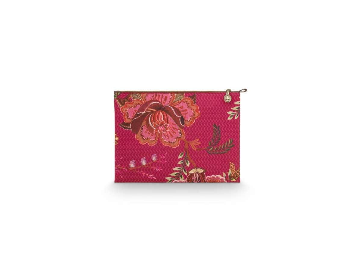 PIP Studio Charly Cosmetic Flat Pouch Large Cece Fiore Red 30x22x1cm | N - A | GameStuff