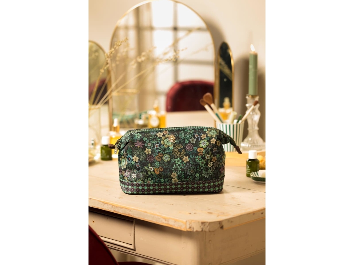 PIP Studio Cooper Cosmetic Purse Large Tutti i Fiori Green 26x18x12cm