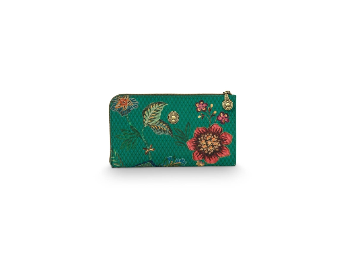 Cloe Kosmetisk väska med dragkedja Cece Fiore Grön 21x3,5x12,5cm | Utomhus - Väskor & Resväskor - Dokumentväskor | GameStuff