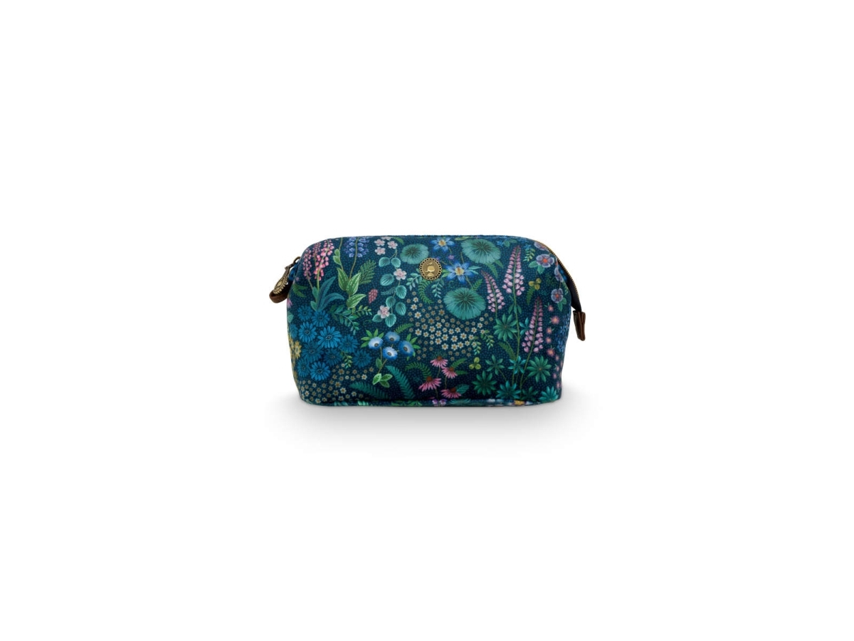 PIP Studio Cooper Cosmetic Purse Medium Querida Velvet Dark Blue 22.5x9.5x15cm | Utomhus - Väskor & Resväskor - Dokumentväskor | GameStuff