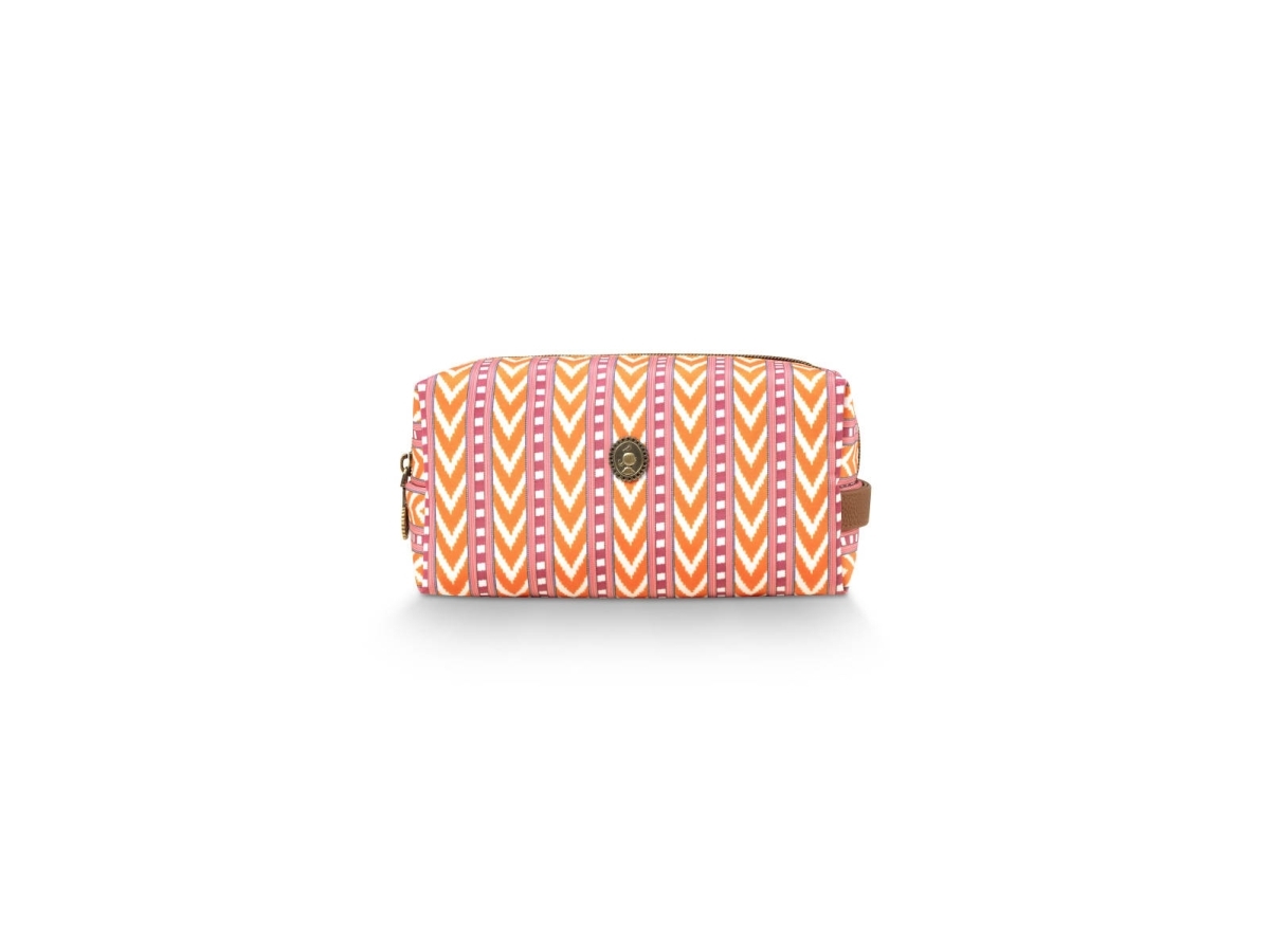 PIP Studio Coco Cosmetic Bag Medium Samba Stripe Orange 21.5x10x10.5cm